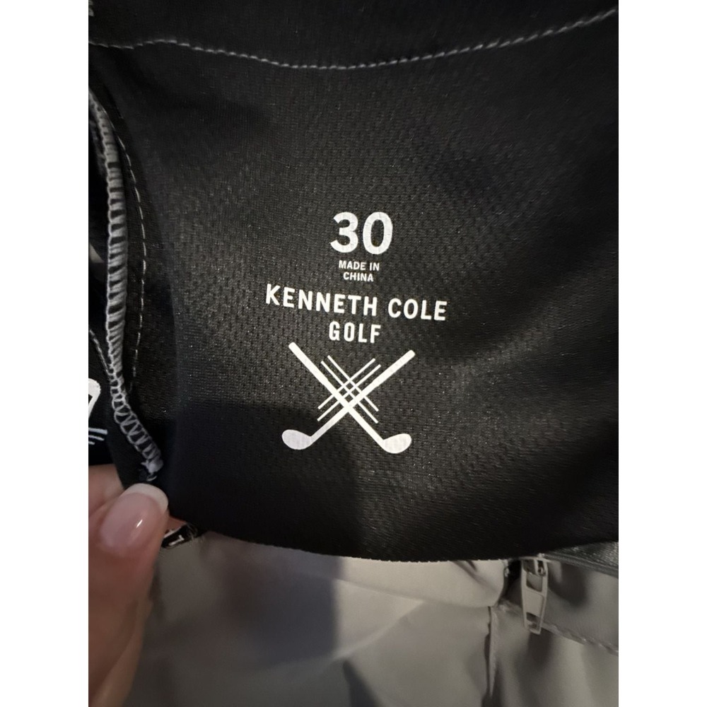 Kenneth Cole Golf Performance Grey Stretch Flat Front Tech Shorts - Picture 6 of 8
